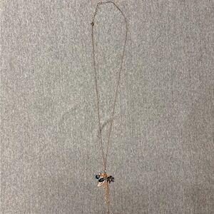 Chic Silver and Black Pendant Necklace